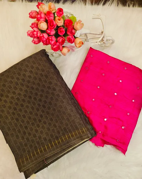 DESIGNER SAREE WITH WORK BLOUSE DS52